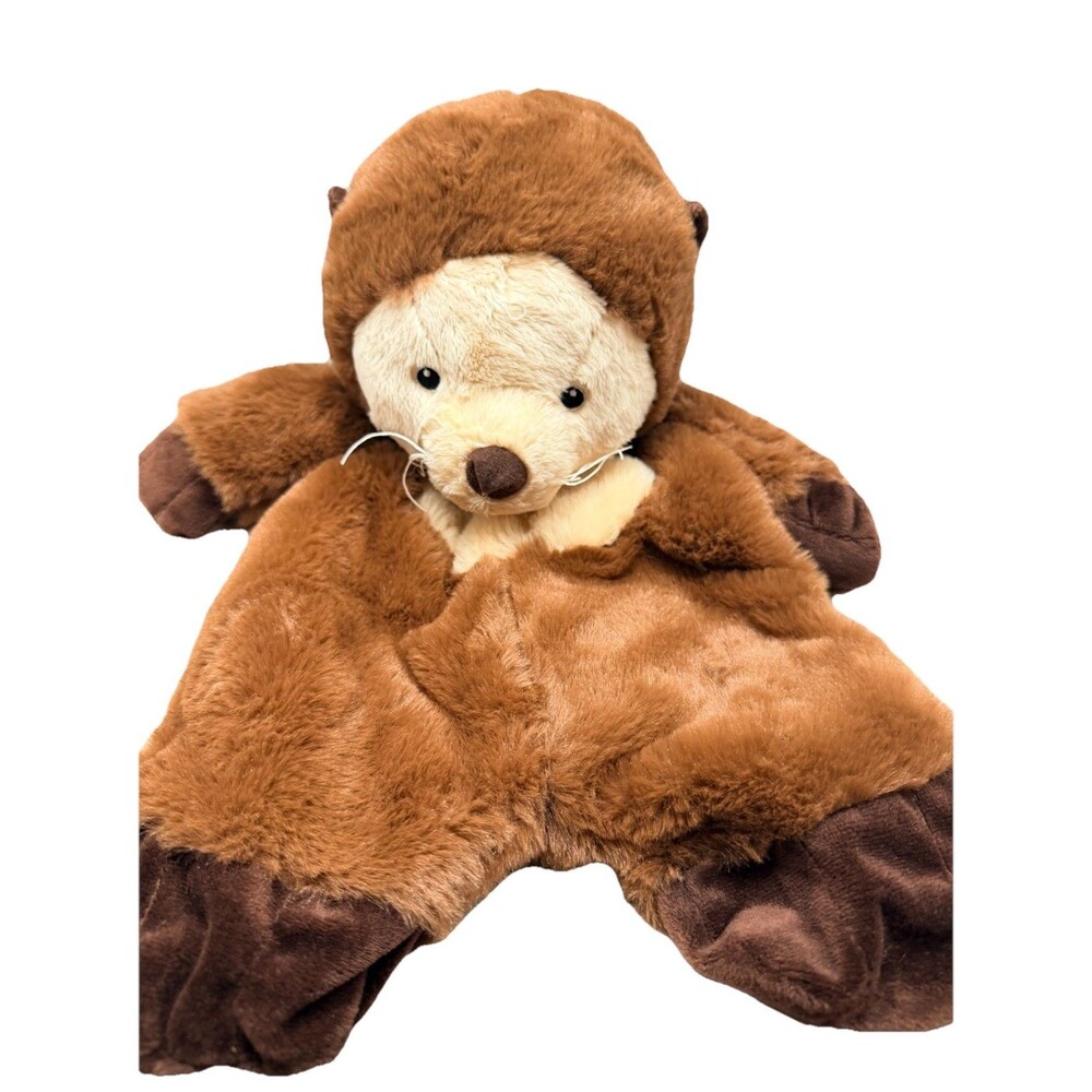Baby Ganz Plush Soft Sea Otter Flat-A-Pat Blanket Plush Stuffed Animal Lovey 15”